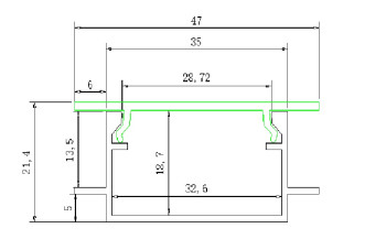 extra Abdeckung T miky für Aluprofil Z-4720 2000mm